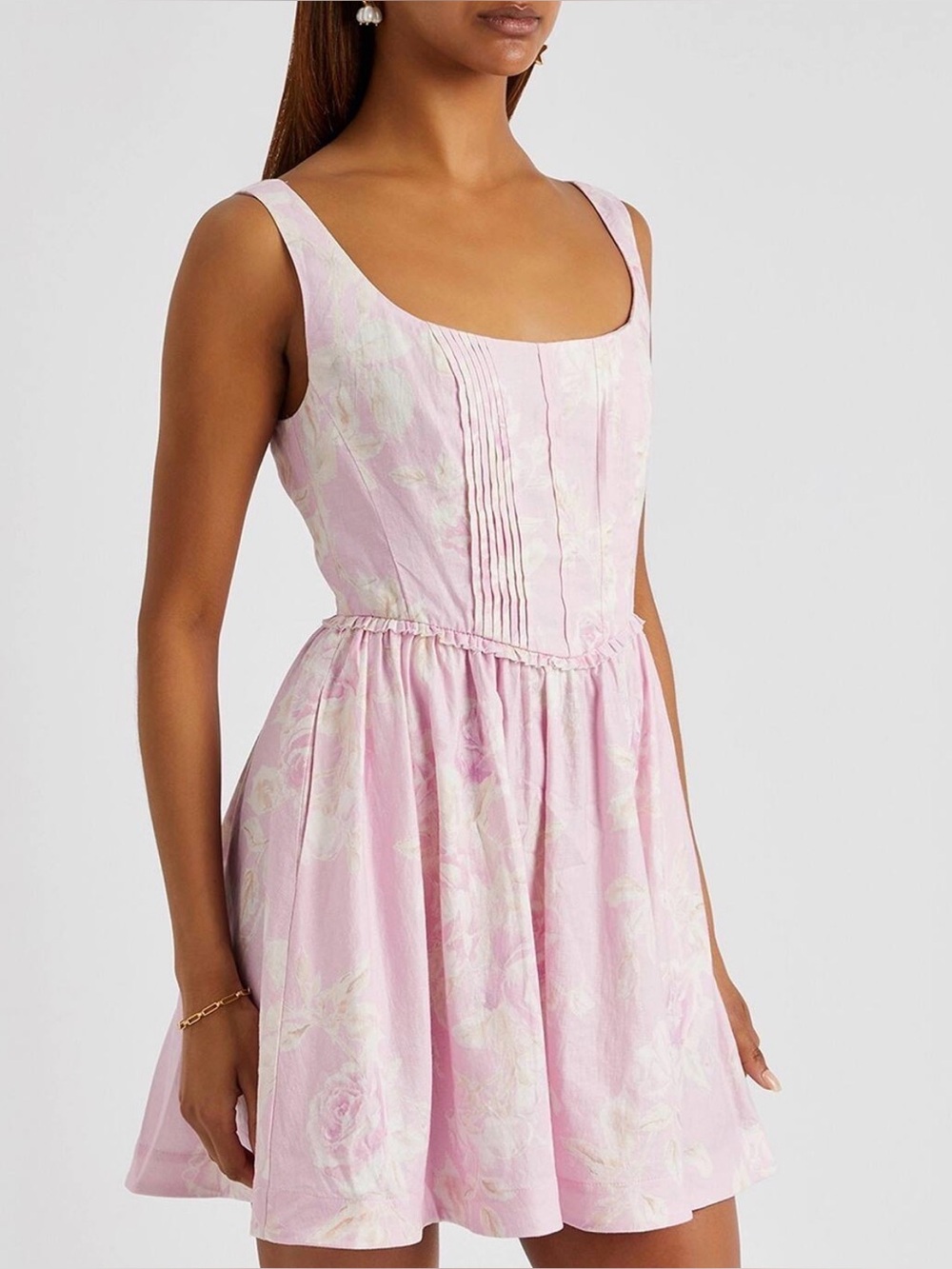 Love Shack Fancy Mini Linen Blend Dress